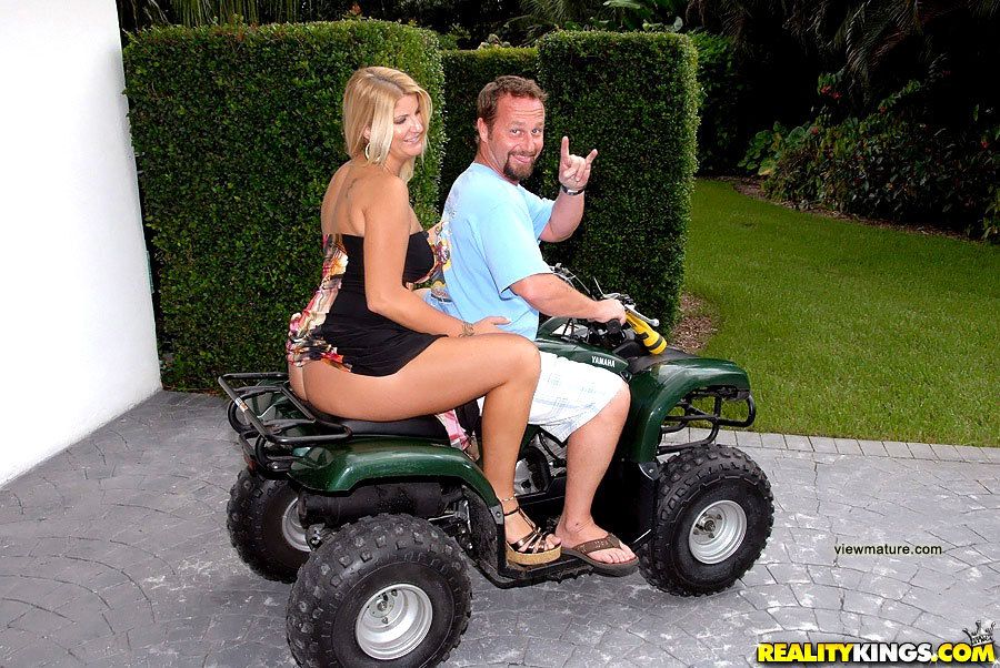 ... mini skirt milf gets fucked on a 4 wheeler motorcycle in.. Photo #4